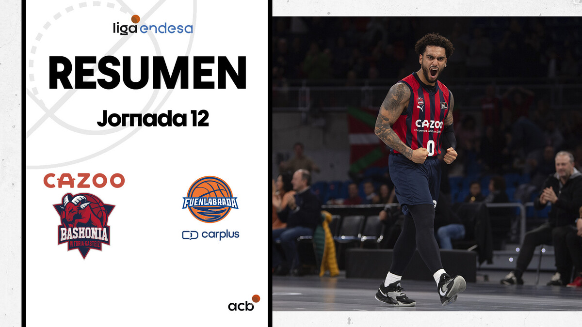 Resumen Cazoo Baskonia 102 - Carplus Fuenlabrada 88 (J12)