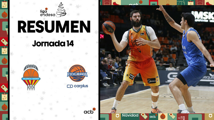 Resumen Valencia Basket 92 - Carplus Fuenla 87 (J14)