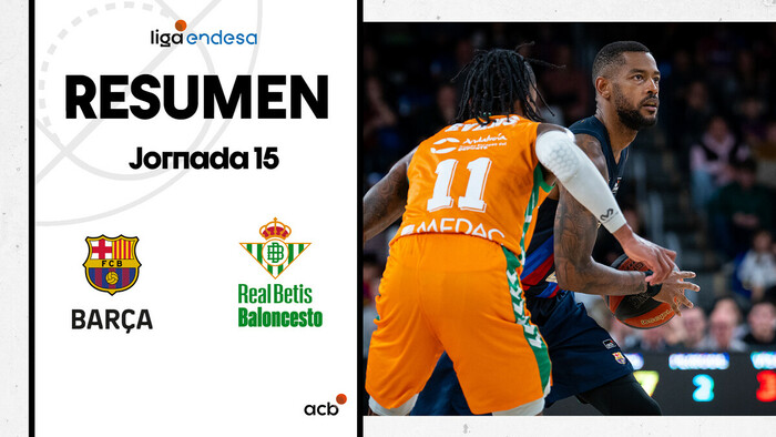 Resumen Barça 104 - Real Betis Baloncesto 70 (J15)