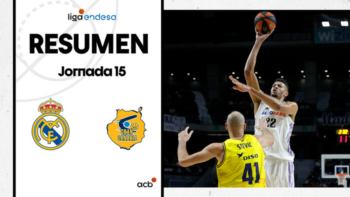 Resumen Real Madrid 105 - Gran Canaria 85 (J15)