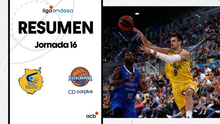 Resumen Gran Canaria 110 - Carplus Fuenlabrada 65 (J16)