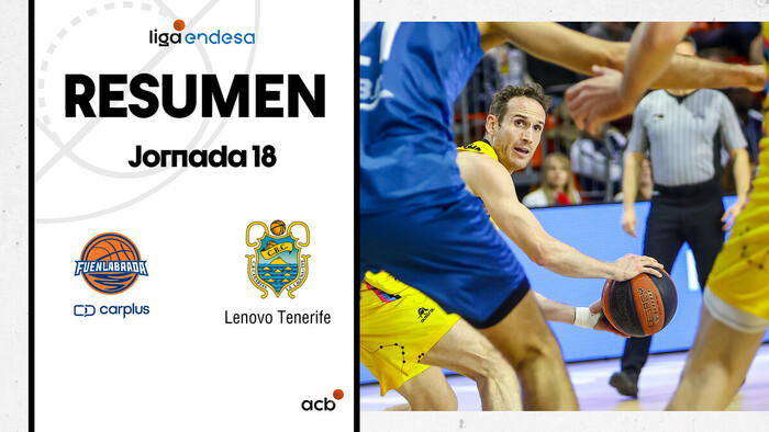 Resumen Carplus Fuenla 67 - Lenovo Tenerife 95 (J18)