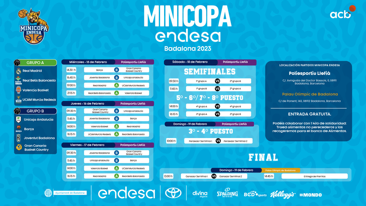 ¡Así es el calendario de Minicopa Endesa!