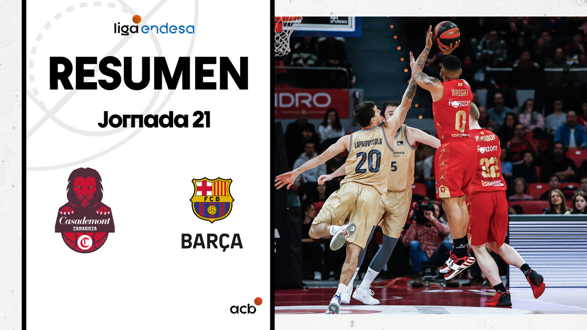 Resumen Casademont Zaragoza 85 - Barça 83 (J21)