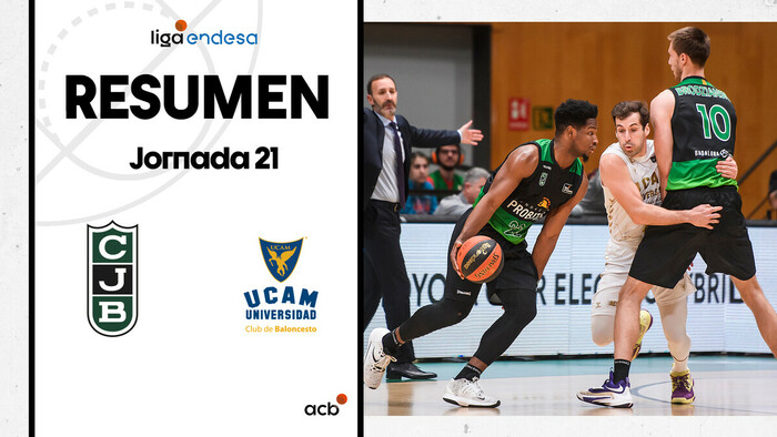 Resumen Joventut Badalona 94 - UCAM Murcia 68 (J21)