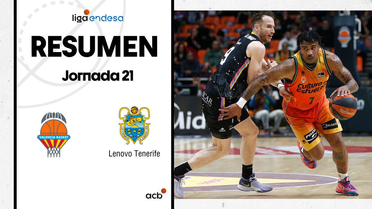 Resumen Valencia Basket 77 - Lenovo Tenerife 72 (J21)