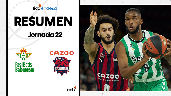 Resumen Real Betis Baloncesto 71 - Cazoo Baskonia 83 (J22)