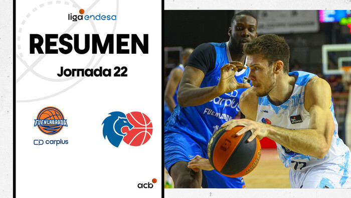 Resumen Carplus Fuenlabrada 73 - Río Breogán 92 (J22)