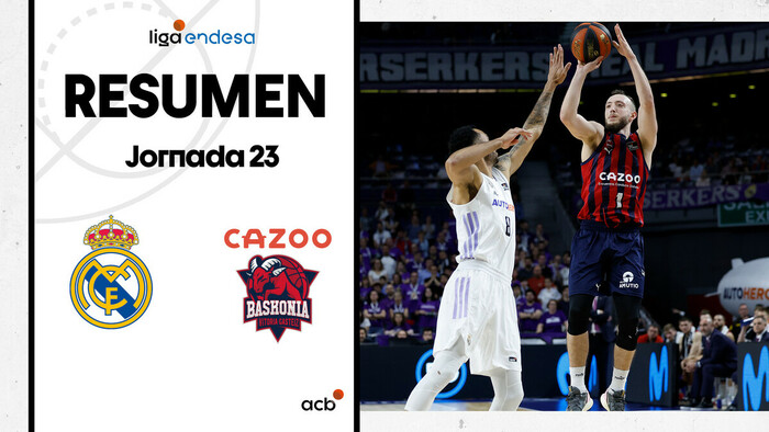 Resumen Real Madrid 88 - Cazoo Baskonia 95 (J23)