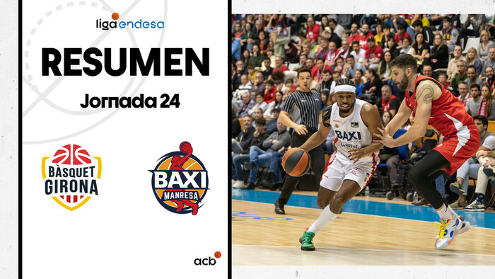 Resumen Bàsquet Girona 79 - BAXI Manresa 86 (J24)