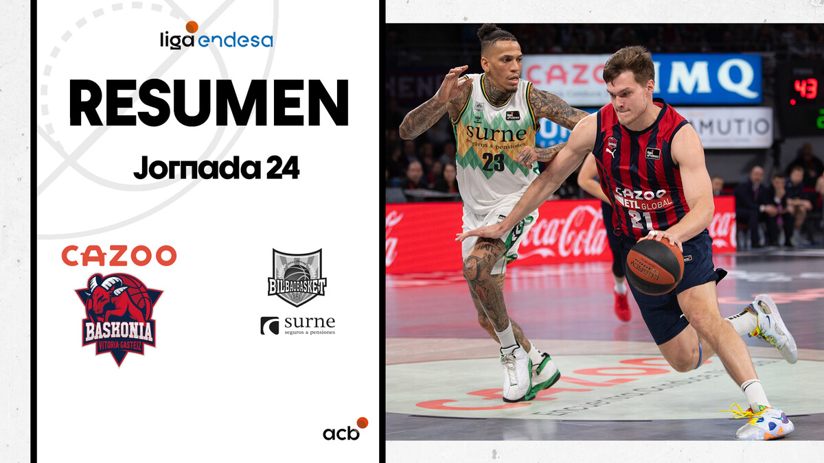 Resumen Cazoo Baskonia 100 - Surne Bilbao Basket 78 (J24)