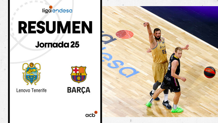 Resumen Lenovo Tenerife 76 - Barça 79 (J25) 