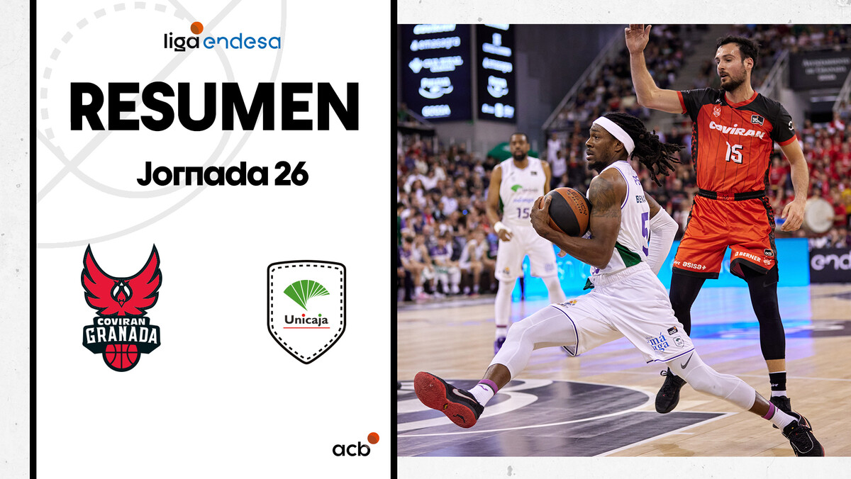 Resumen Coviran Granada 69 - Unicaja 101 (J26)