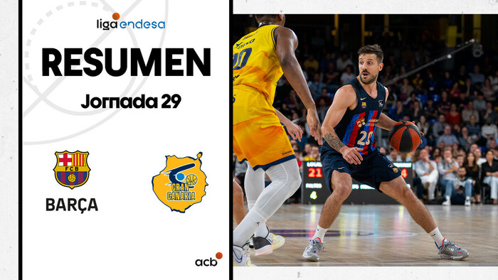 Resumen Barça 87 - Gran Canaria 78 (J29)